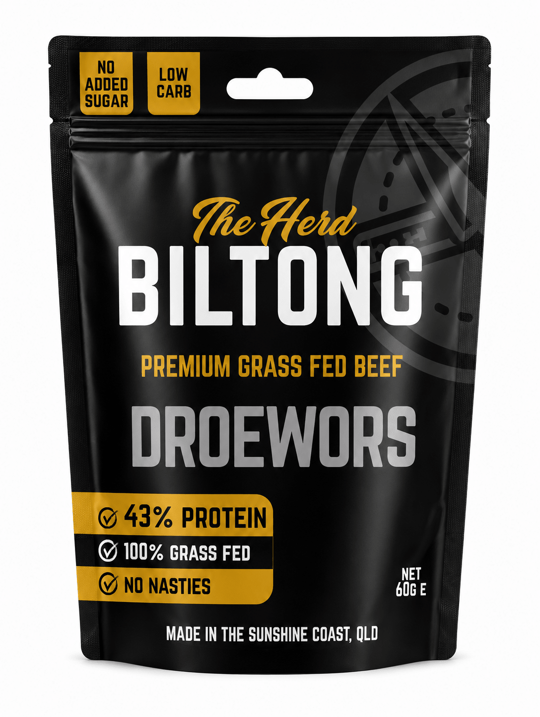 Biltong 60g Wholesale Pouch - The Herd Biltong