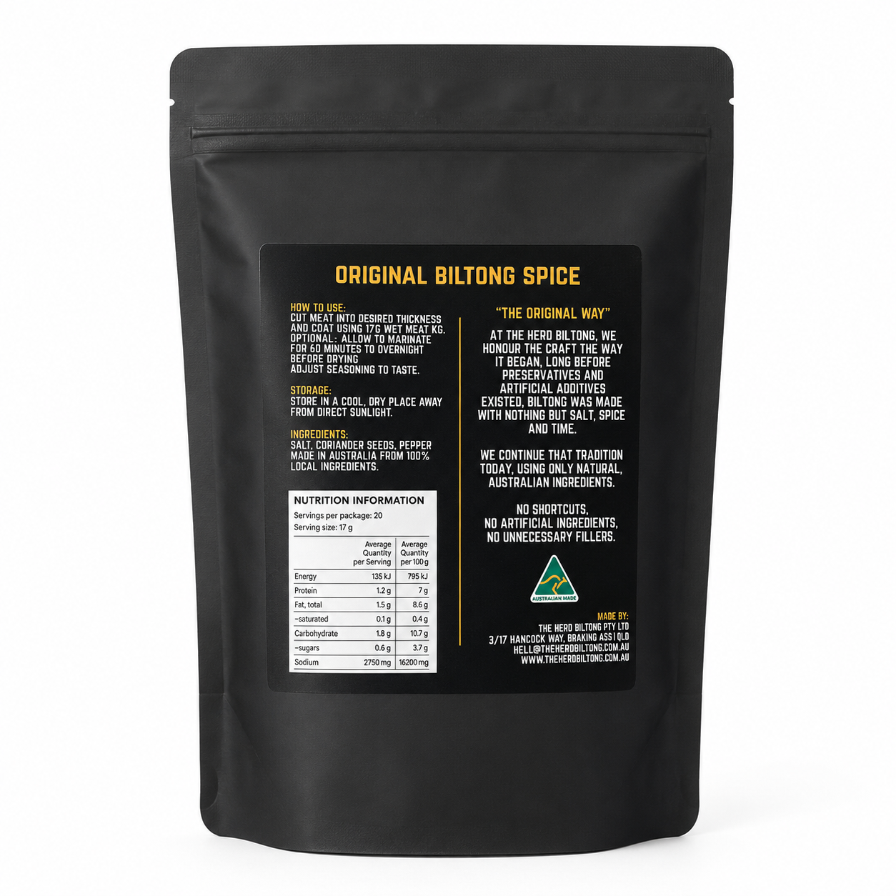 Original Biltong Spice Mix 340g